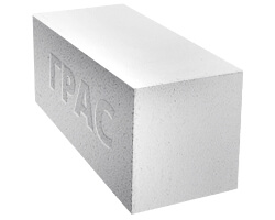 Газобетонный блок ГРАС D300, 600x200x250 мм